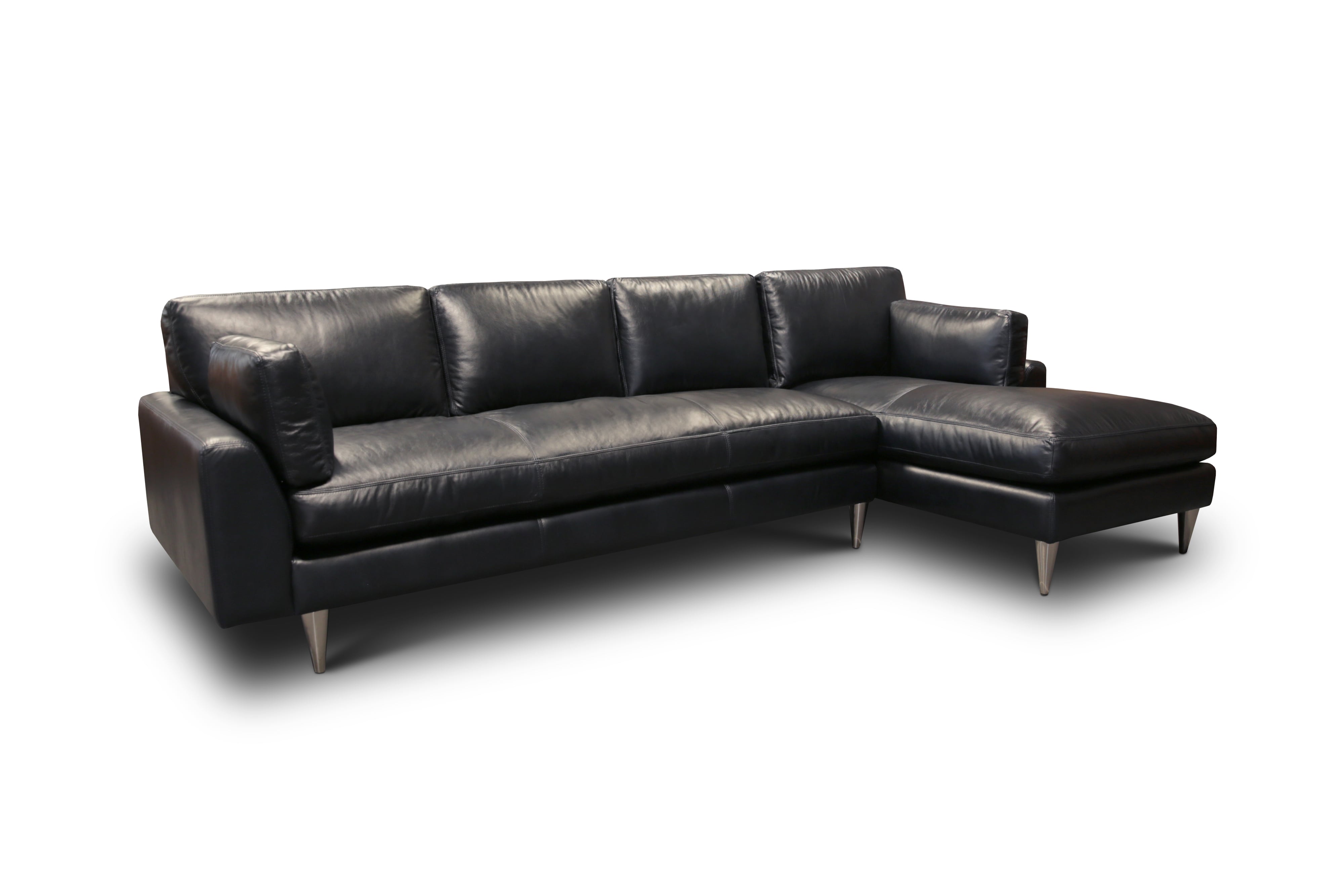 2-pc. Leather Sectional Sofa w/RAF Chaise