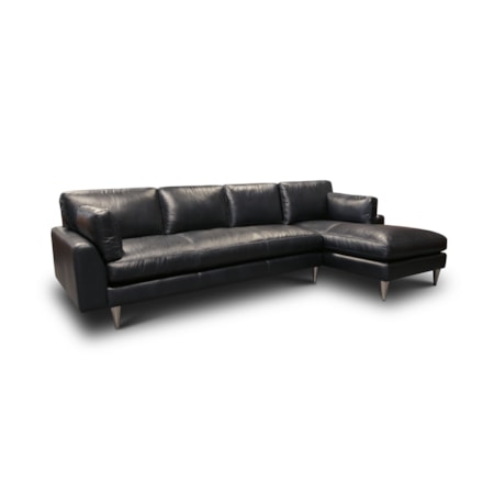 2-pc. Leather Sectional Sofa w/RAF Chaise