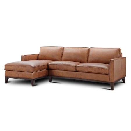 2-pc. Leather Sectional Sofa w/LAF Chaise