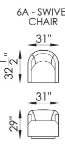 Leather Barrel-Back Swivel Chair w/Nailheads