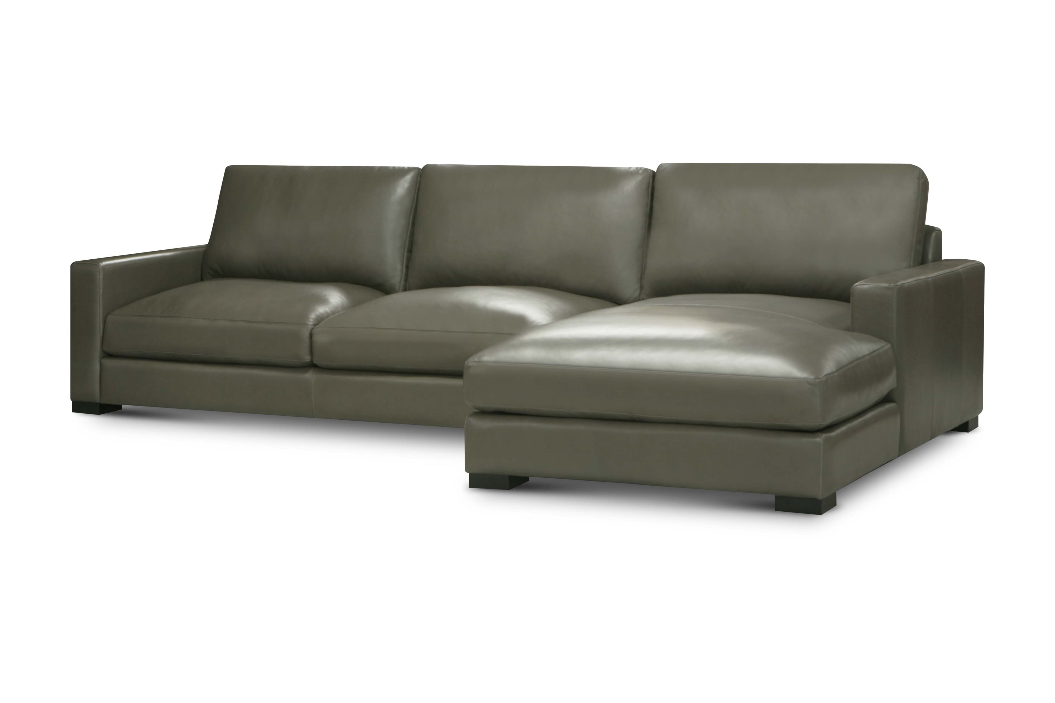 2-pc. RAF Leather Chaise Sectional Sofa