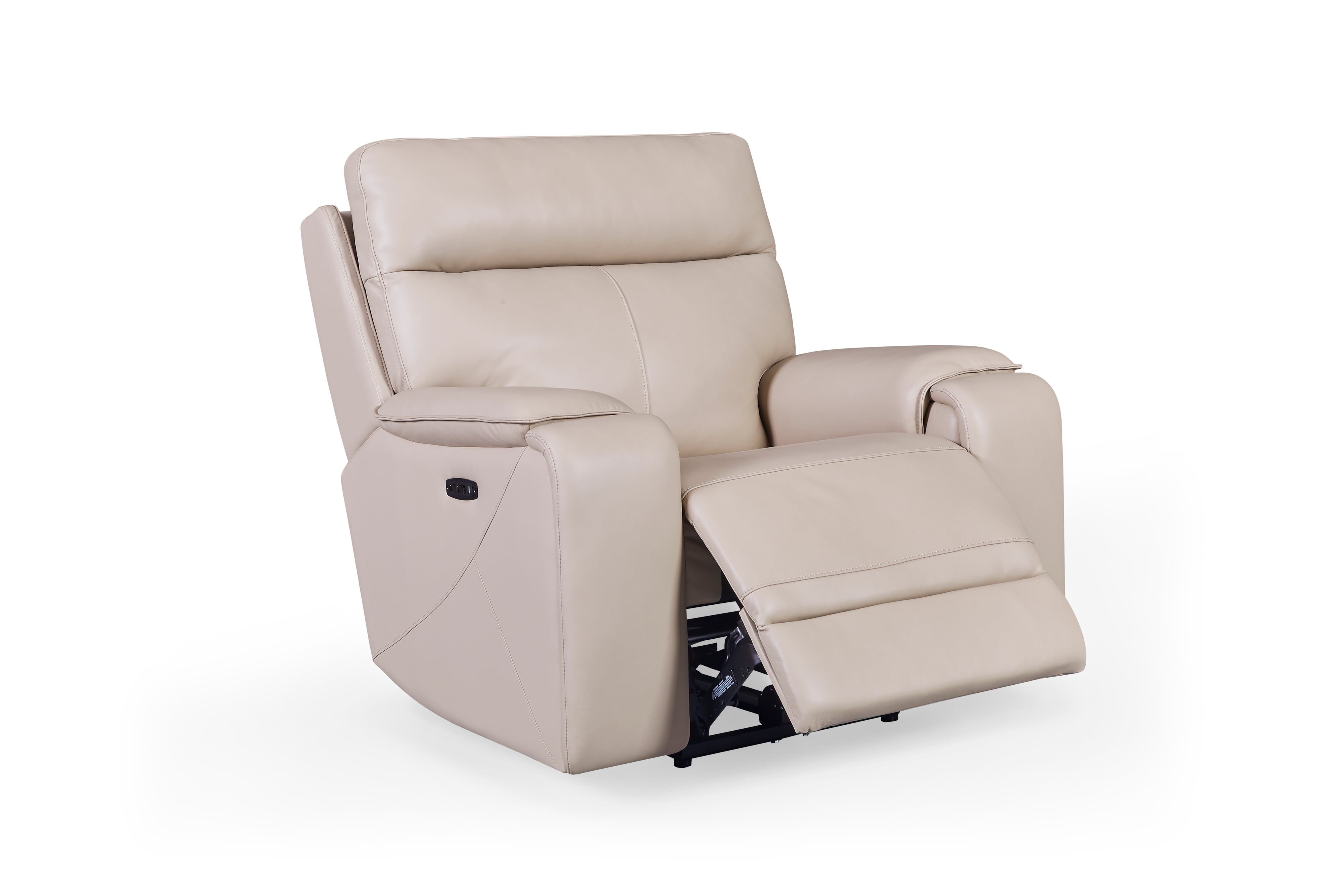 Leather Lay-Flat Glider Recliner
