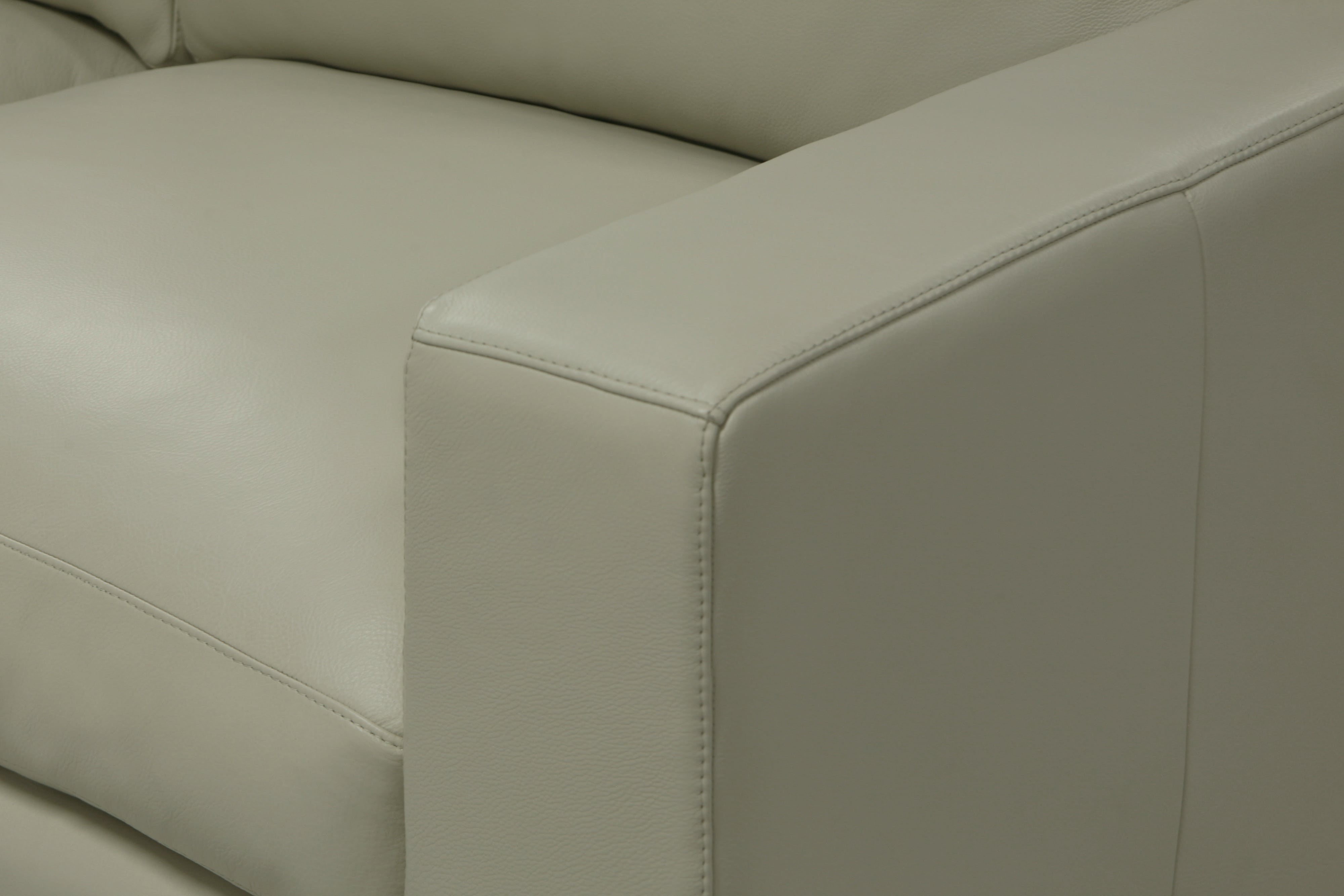 3-pc. Leather L-Shape Sectional Sofa