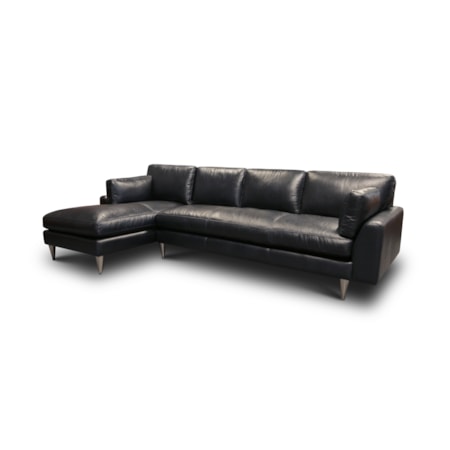 2-pc. Leather Sectional Sofa w/LAF Chaise