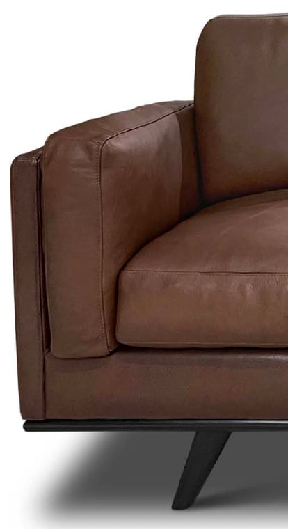 Leather Sofa w/Splayed Legs