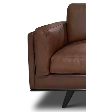 Leather Sofa w/Splayed Legs