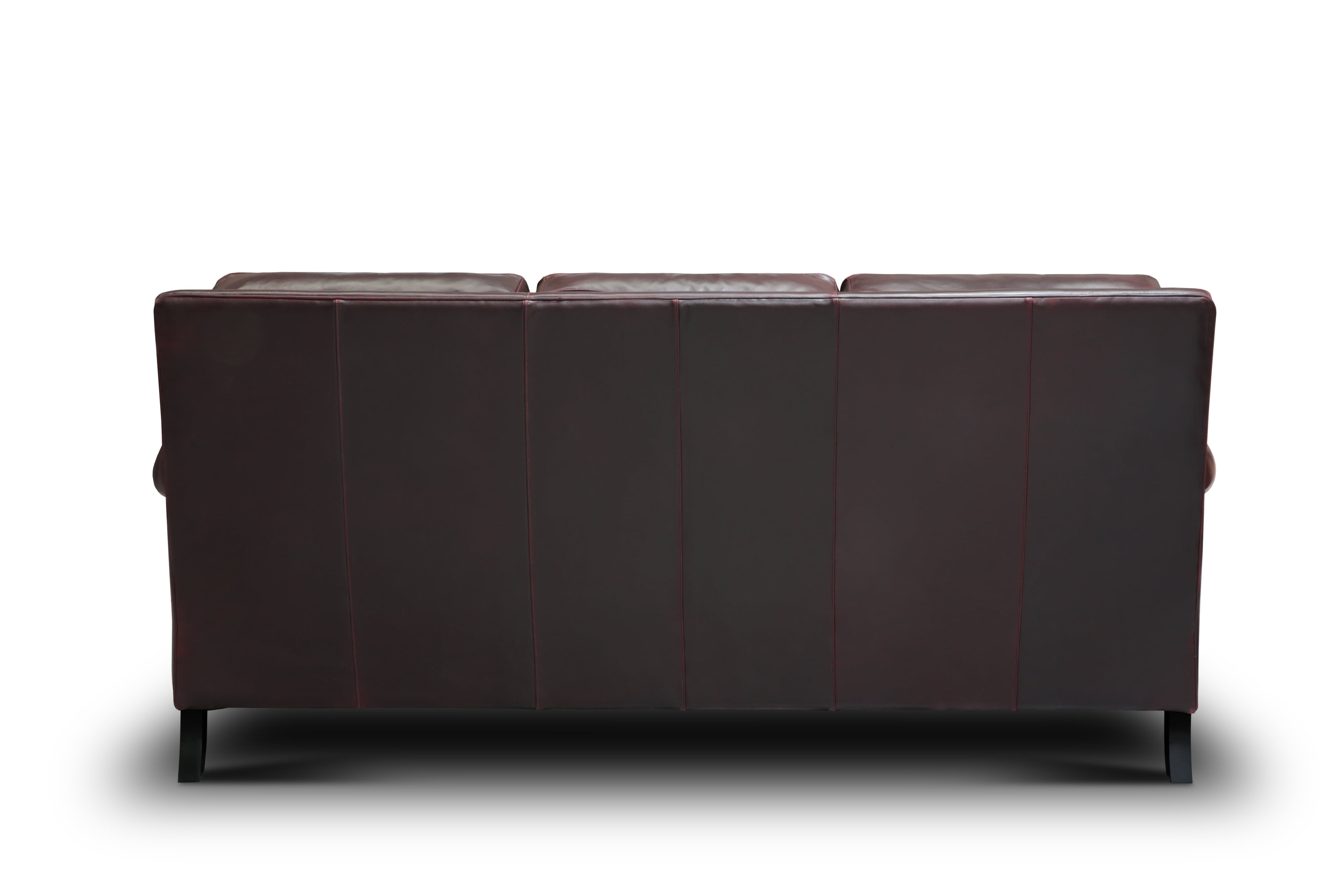Leather Sofa w/Sculpted Rolled Arms