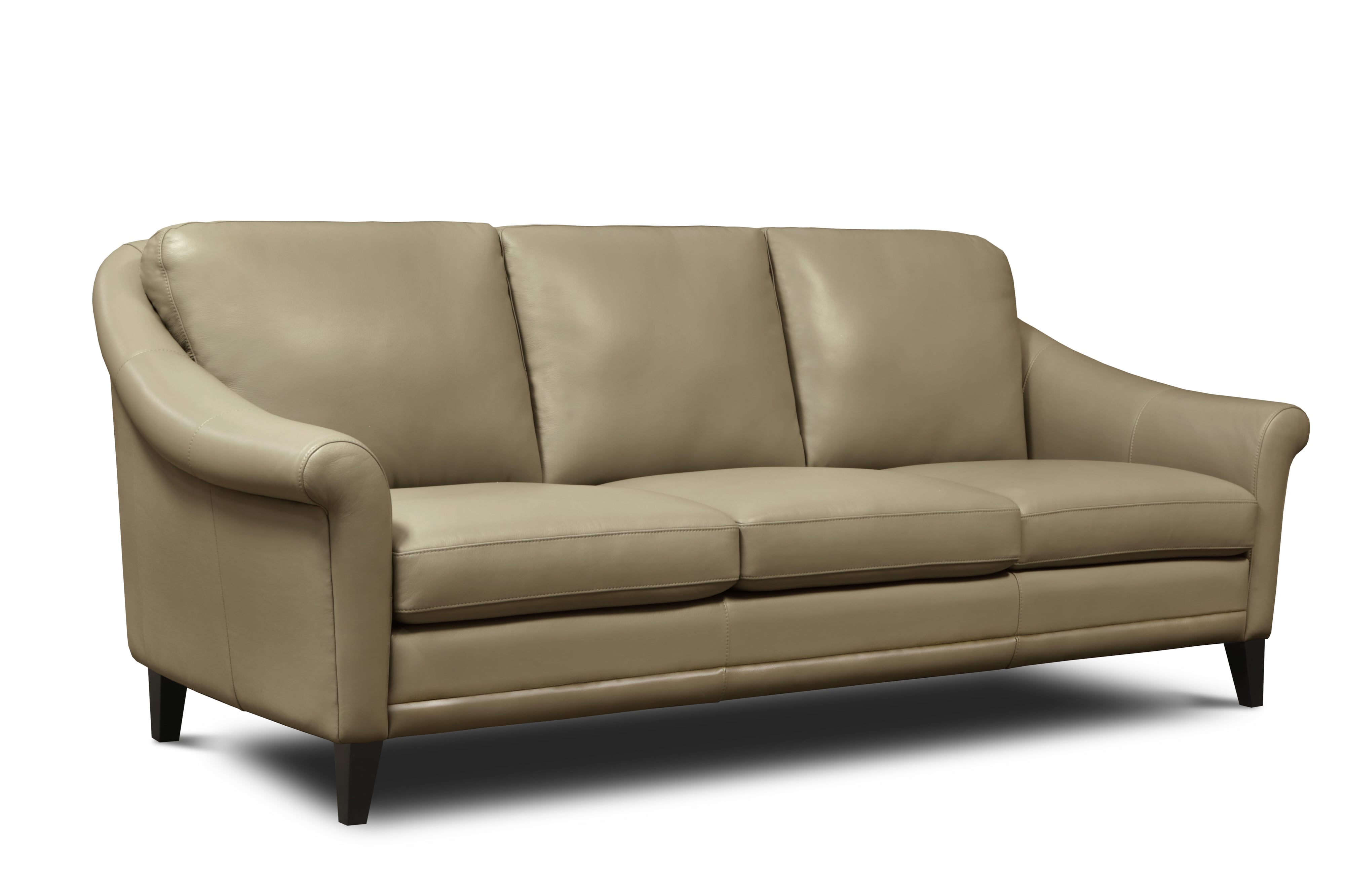 GTR Leather Sienna Leather Sofa w/Sculptured Rolled Arms