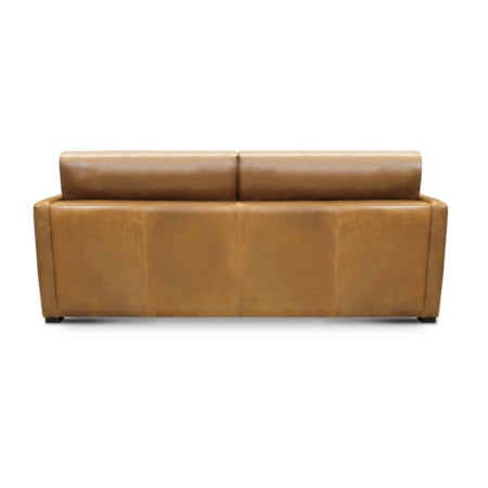 Leather Sofa w/Architectural Track Arms