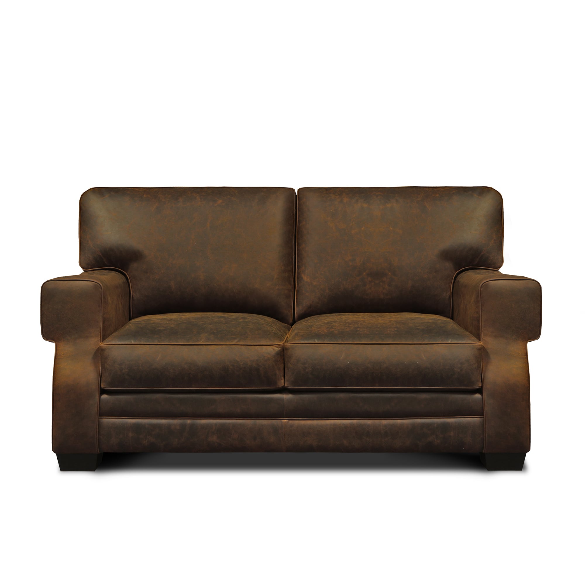 GTR Leather Cordova Leather Loveseat w/Key Arms & Welt Trim