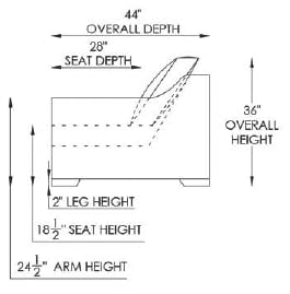 GTR Leather Daytona All-Leather Luxe Sofa w/Track Arms