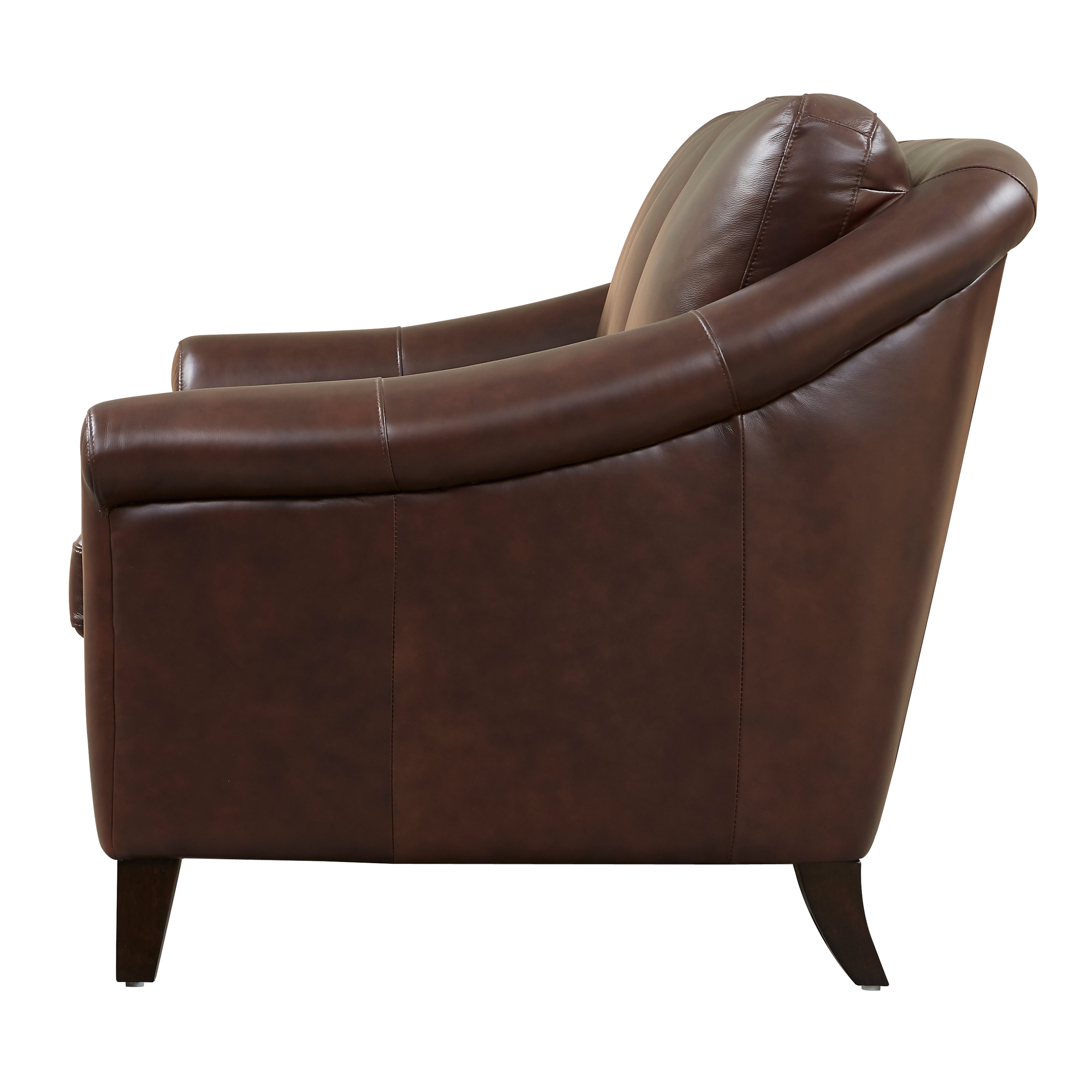 GTR Leather Sienna Leather Armchair w/Sculpted Rolled Arms