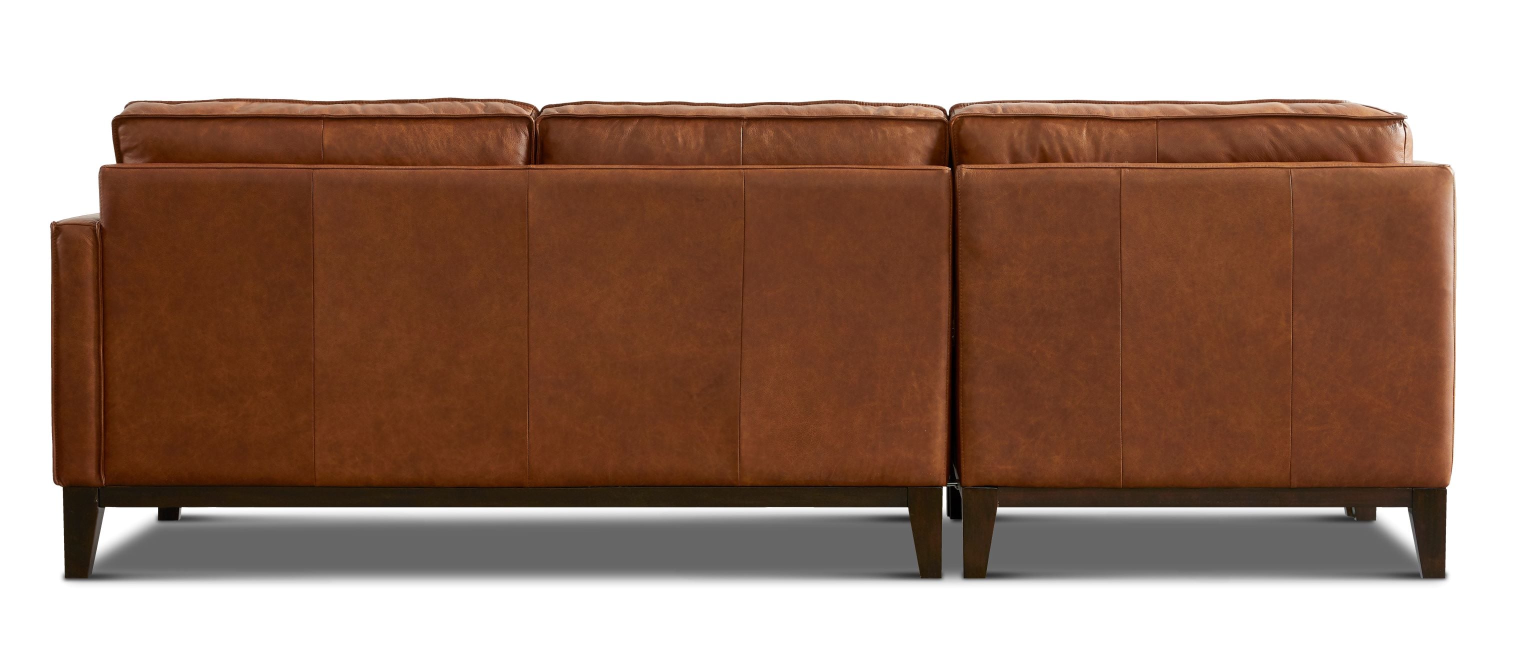 3-pc. Leather L-Shape Sectional Sofa