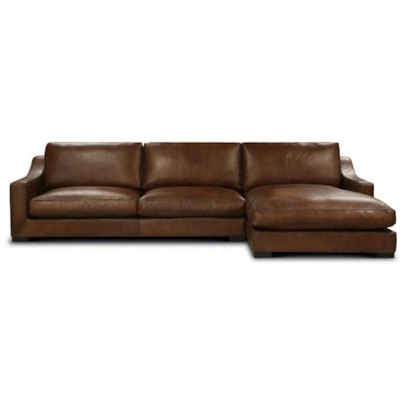 All-Leather Luxe Chaise Sectional