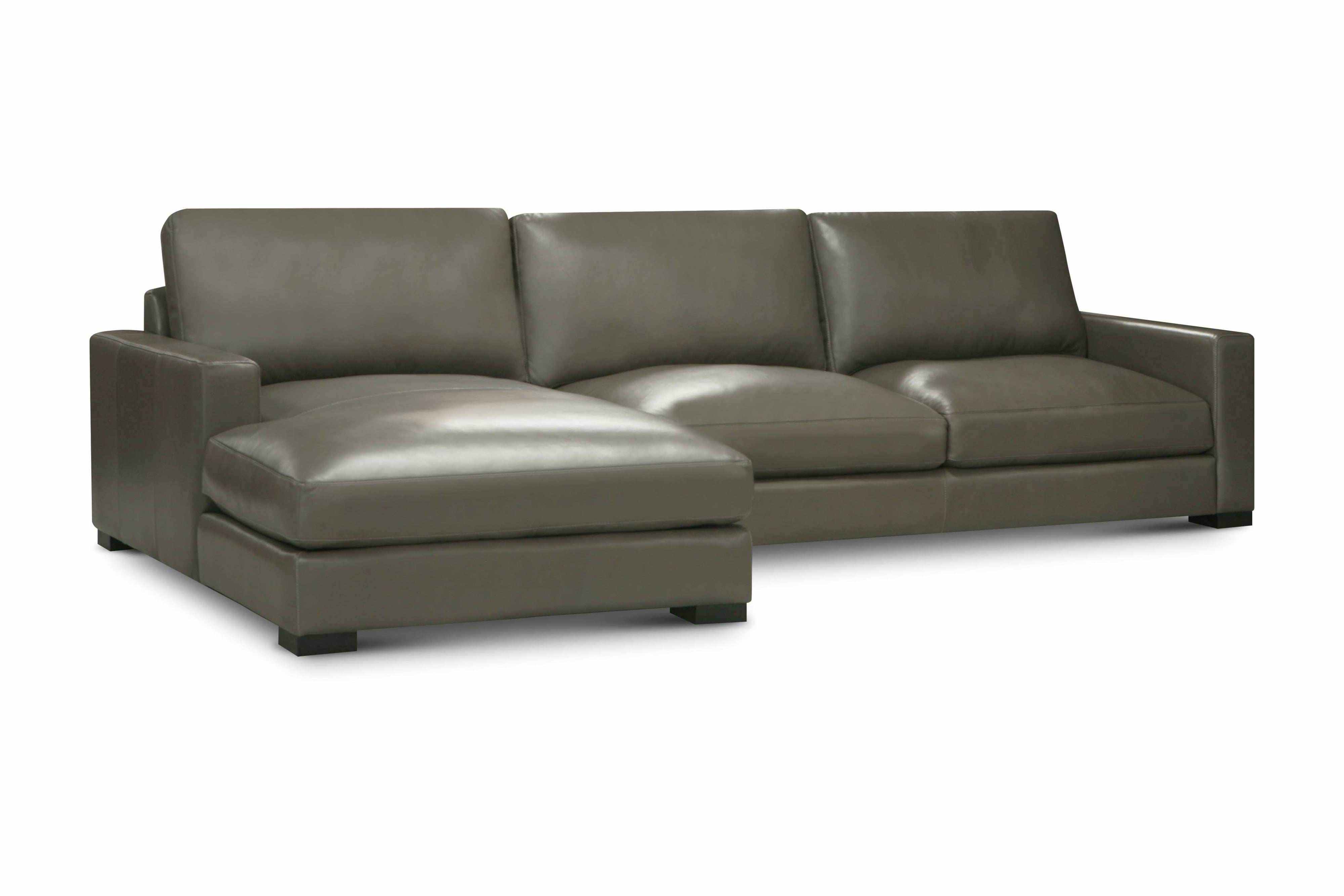 2-pc. LAF Leather Chaise Sectional Sofa