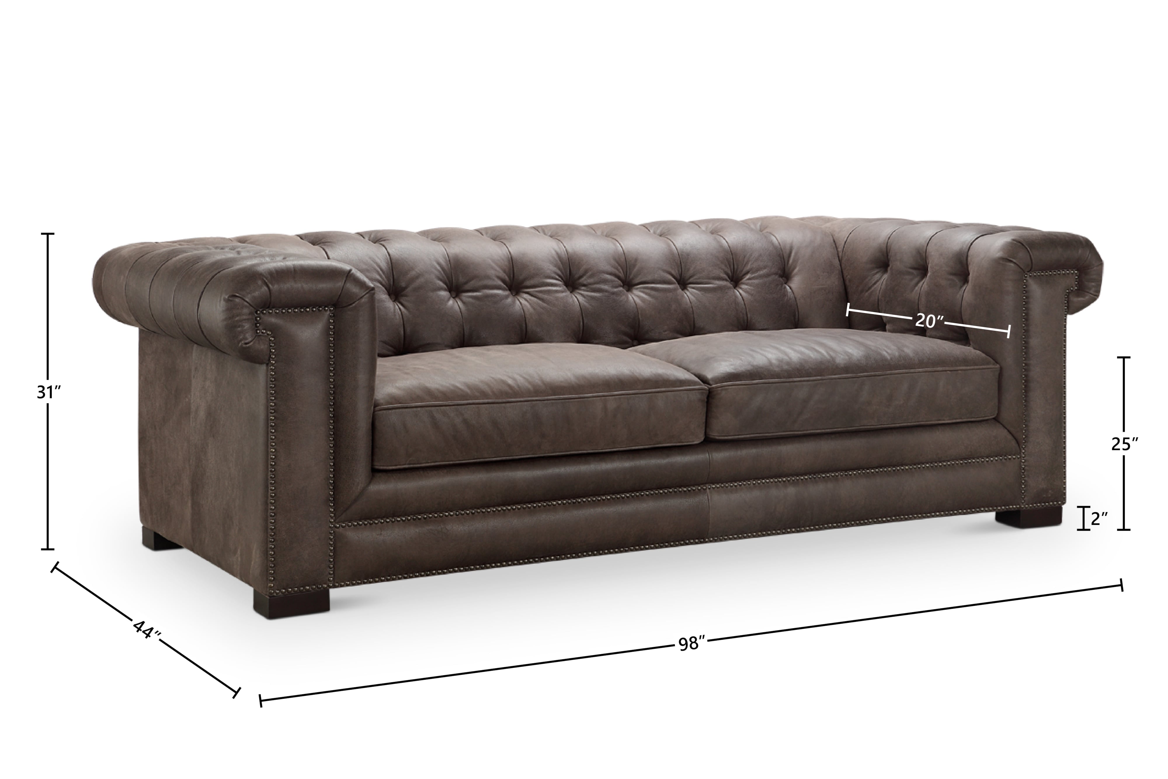 Sofa w/Tufted Back &amp; Key Arms