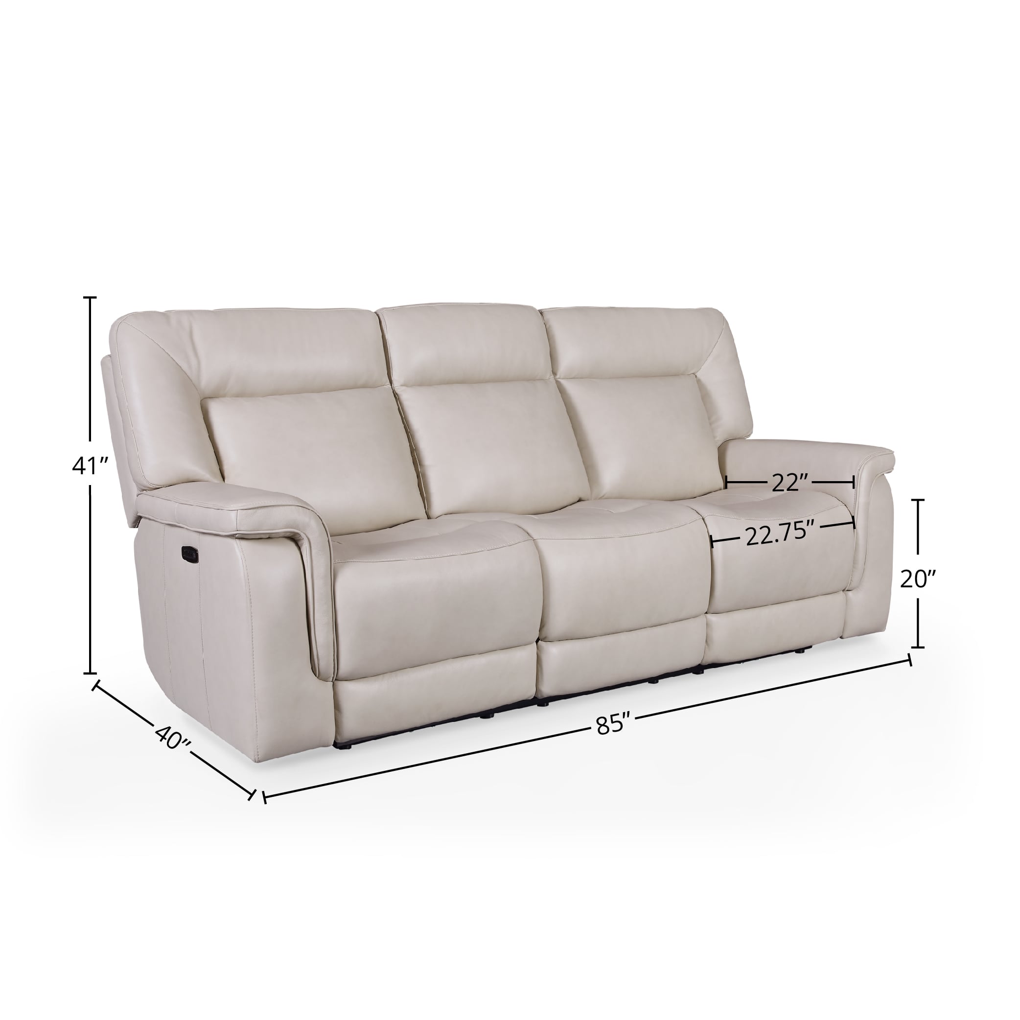 GTR Leather Austin Zero Gravity Leather Reclining Sofa