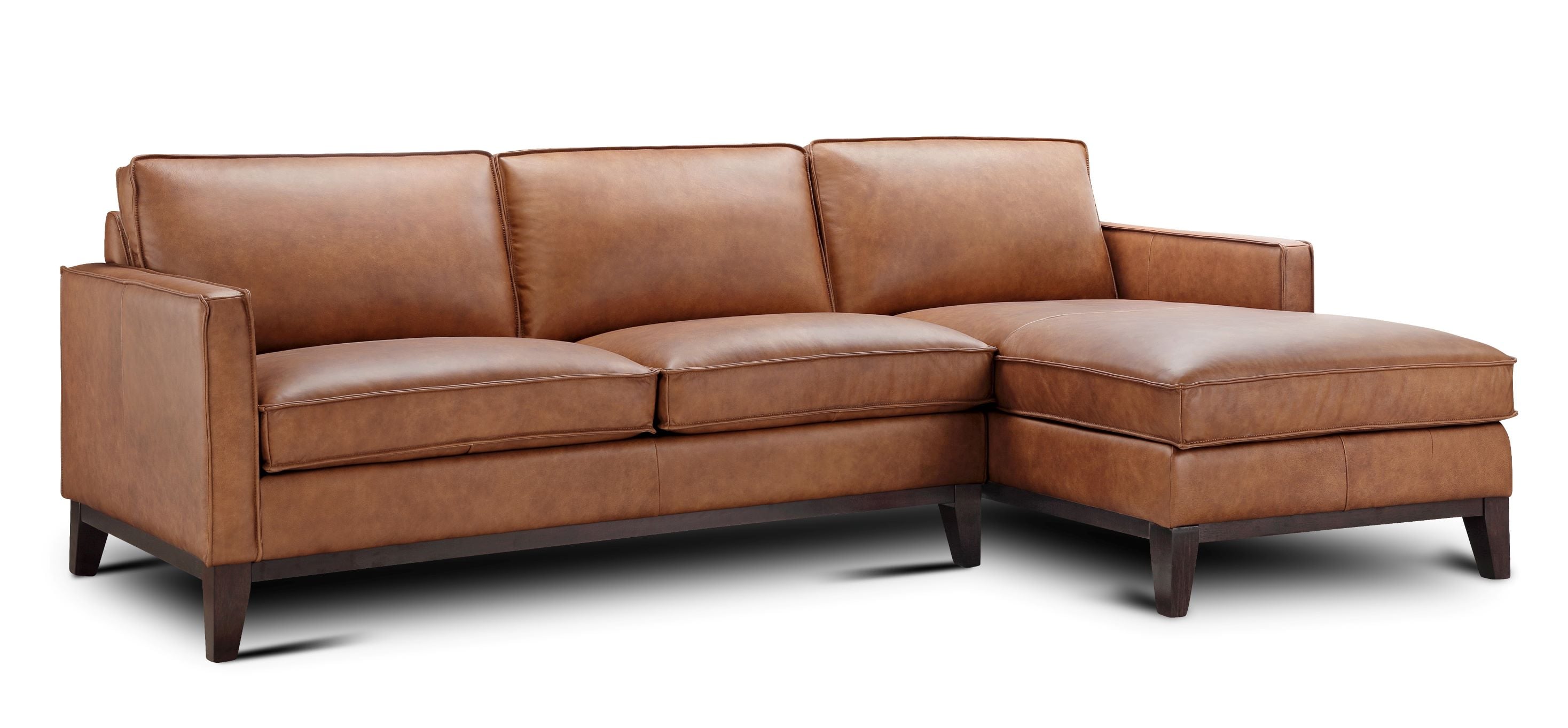 2-pc. Leather Sectional Sofa w/RAF Chaise