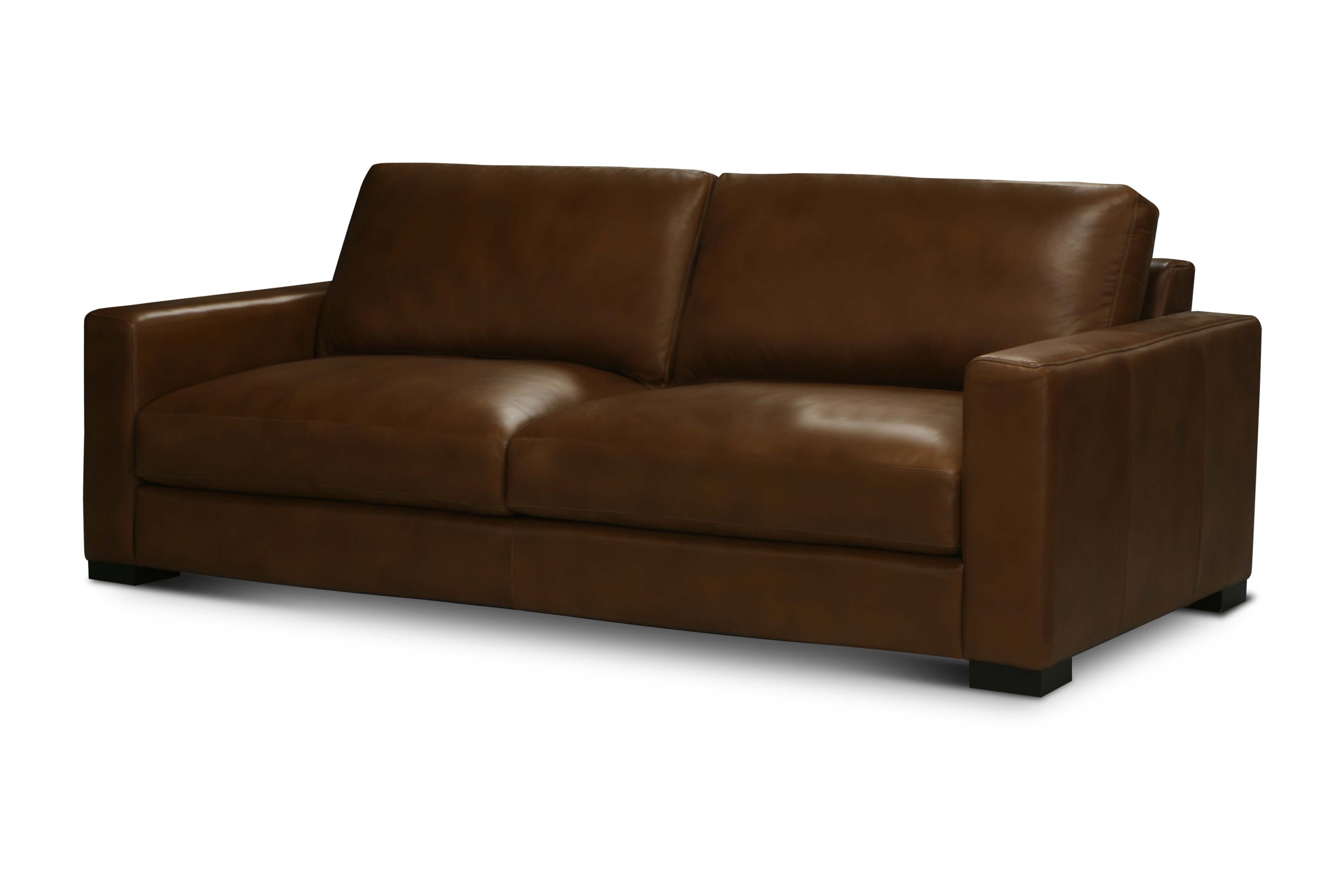 Leather Sofa w/Track Arms