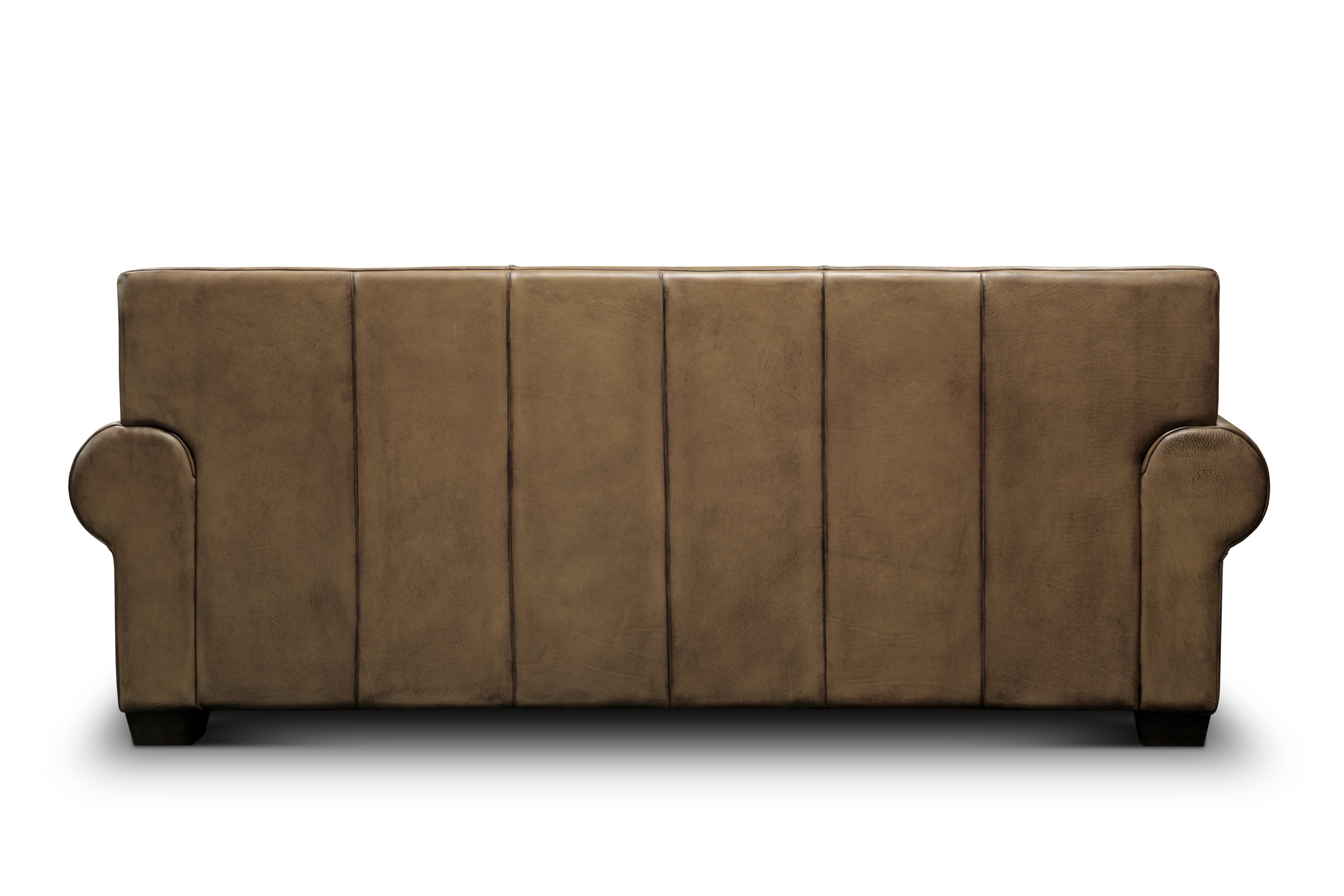 Hand-Antiqued Leather Sofa w/Nailhead Trim