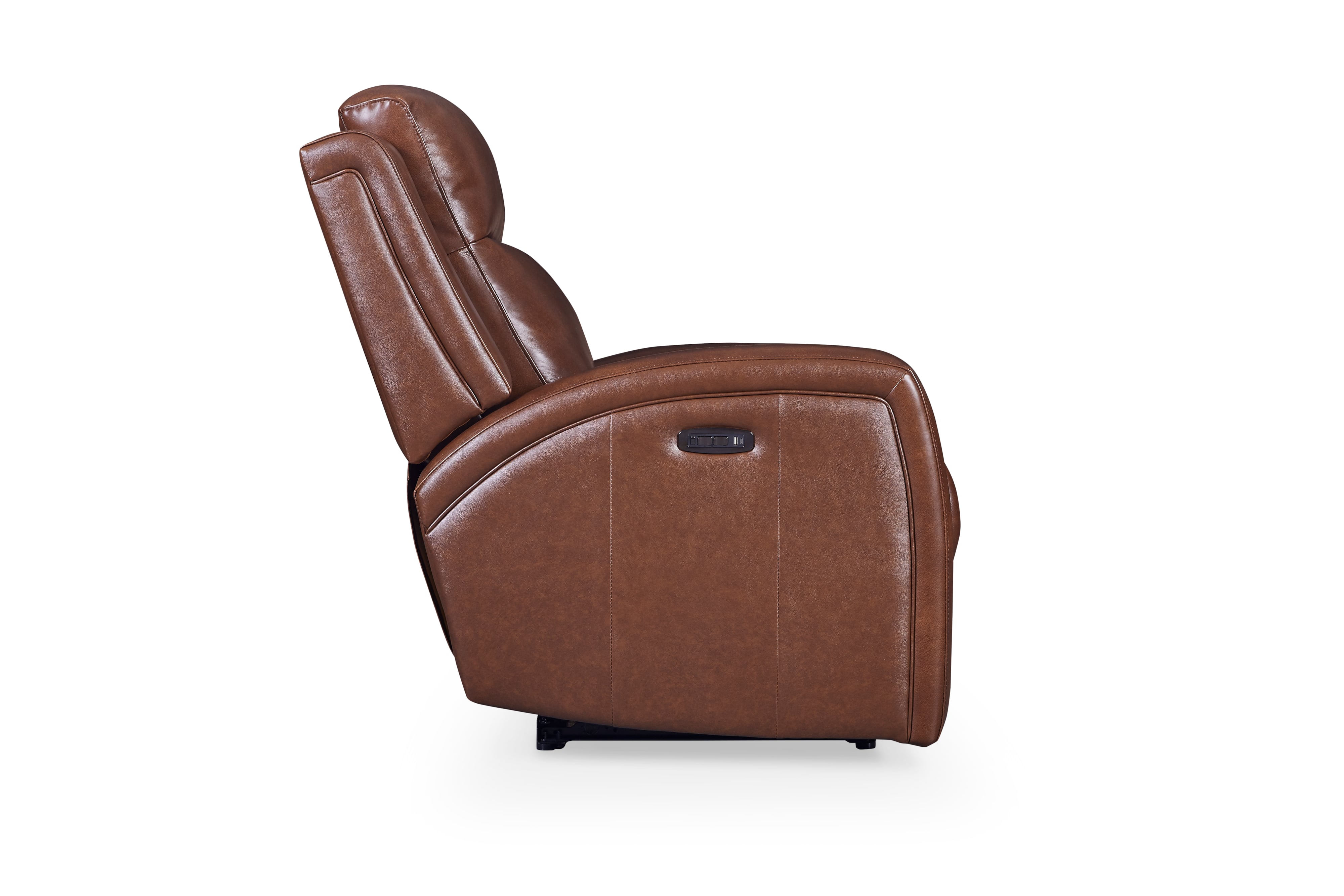 Leather Lay-Flat Swivel Glider Recliner