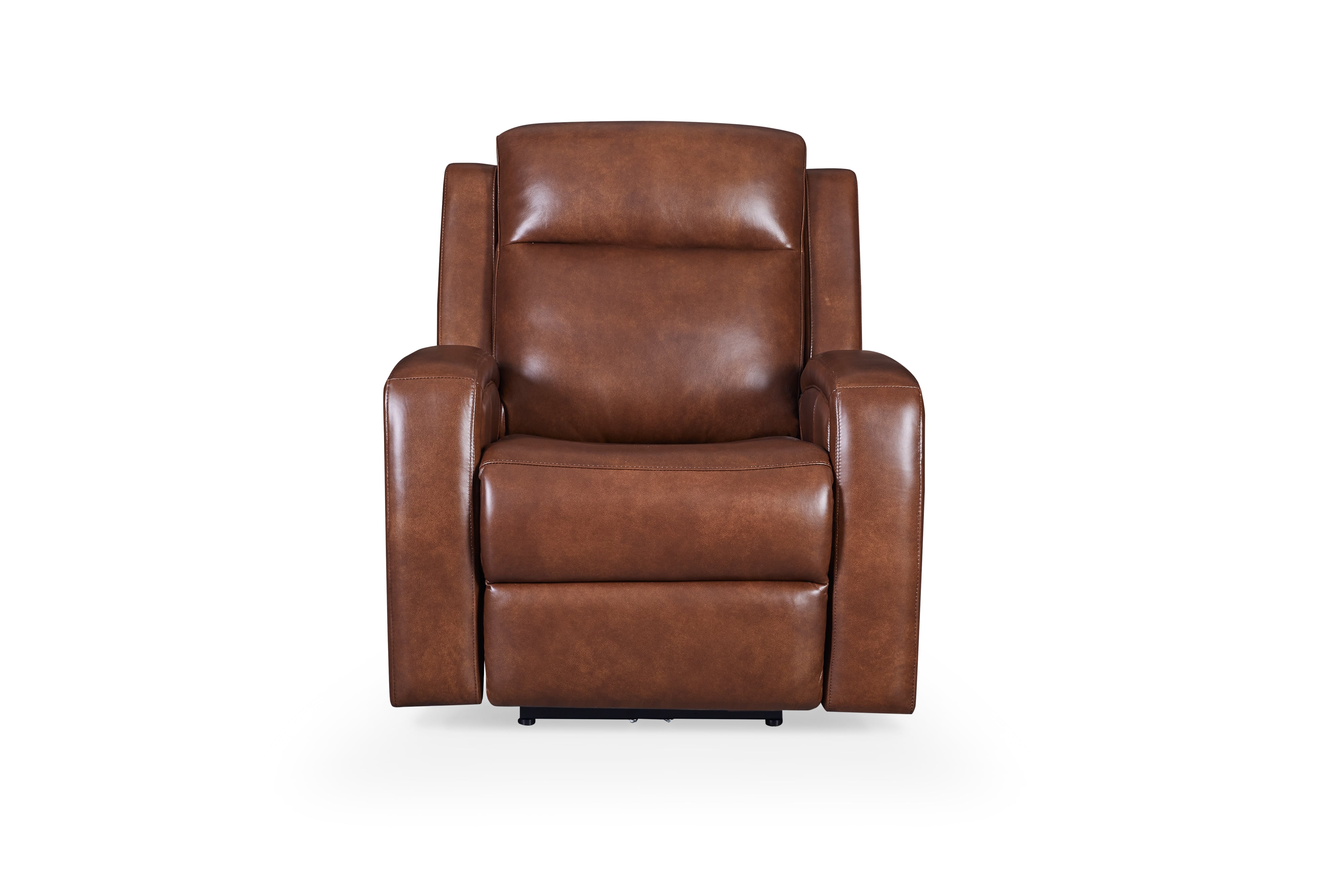Leather Lay-Flat Swivel Glider Recliner