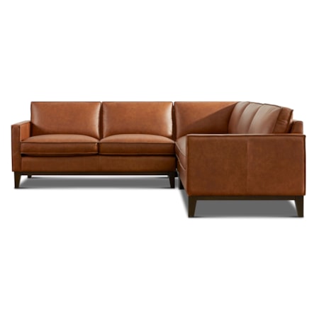 3-pc. Leather L-Shape Sectional Sofa