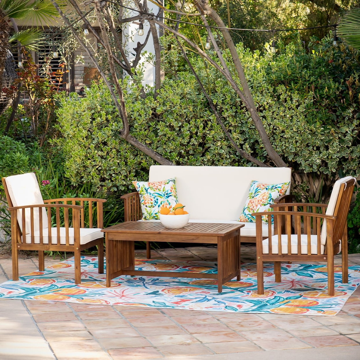 Powell Kailani 4PC Outdoor Chat Set