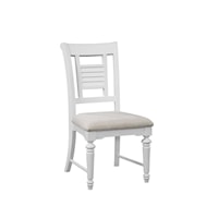 Coastal Dining Chair with Upholstered Seat