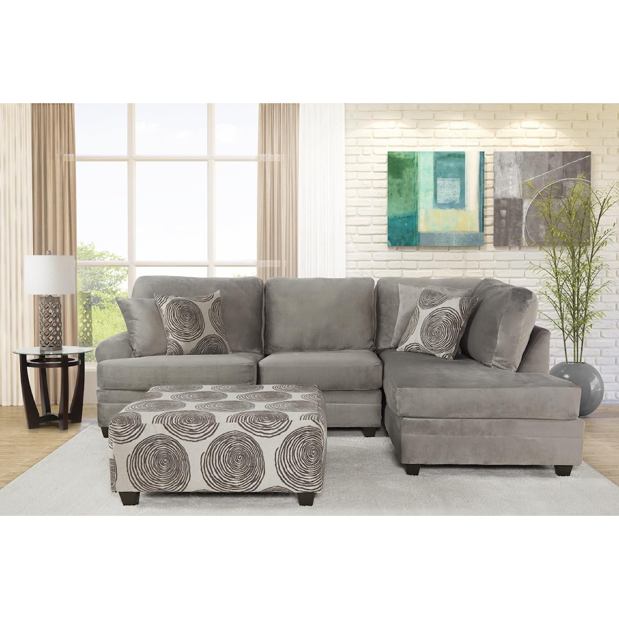 Minhas Furniture 2241 2PC SECTIONAL WITH CHAISE