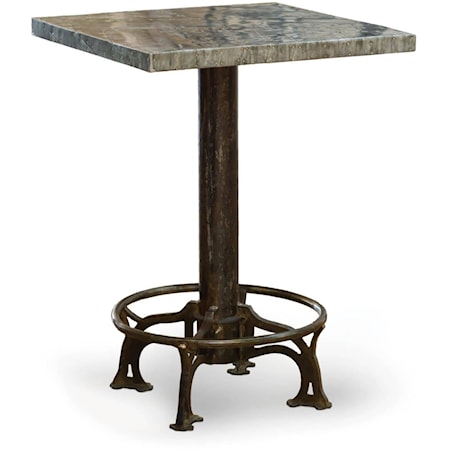 Zinc Cafe Table with Frankenstein Top