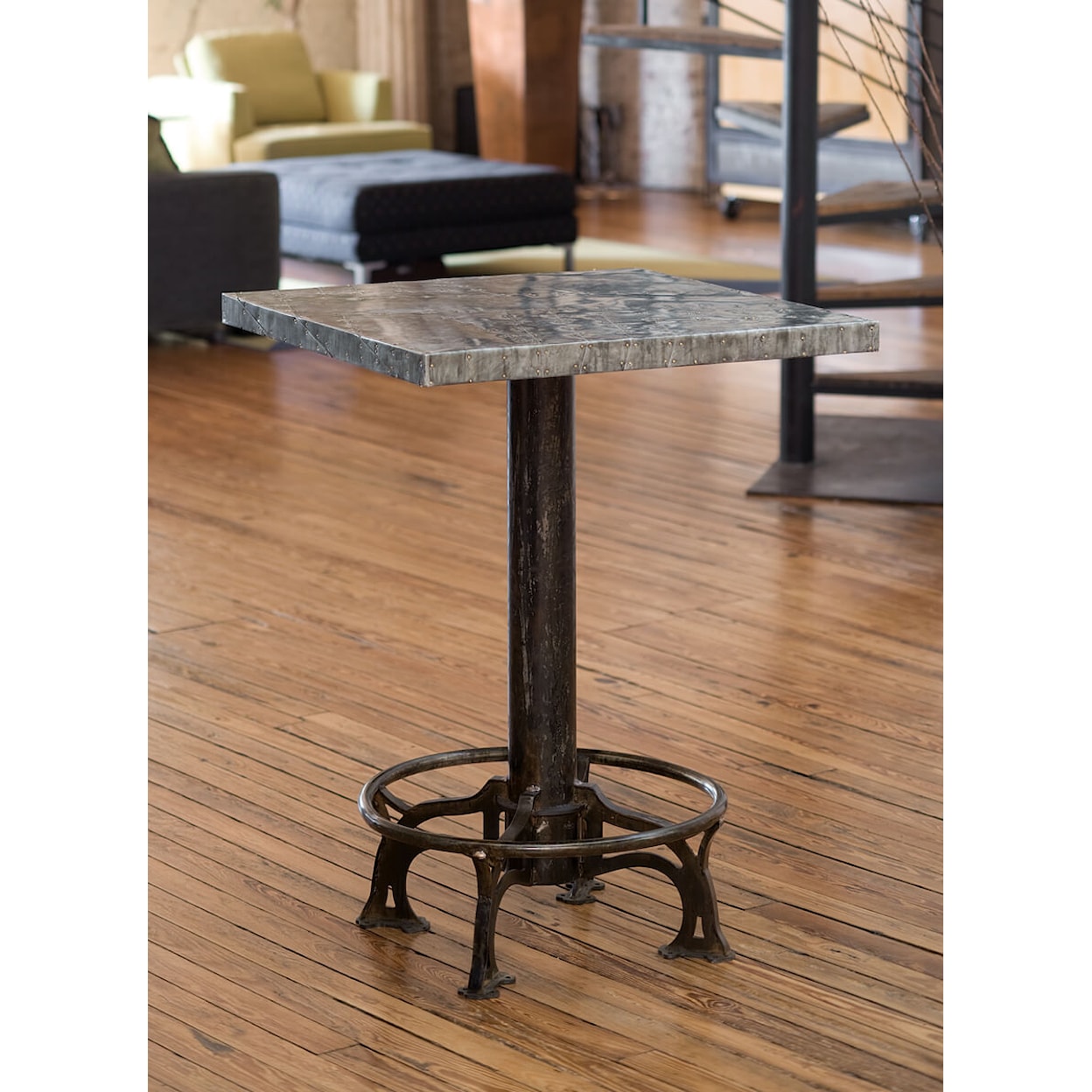 Regina-Andrew Design Regina-Andrew Design Zinc Cafe Table with Frankenstein Top