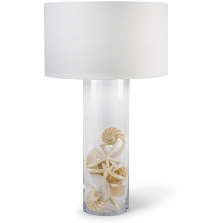 Glass Cylinder Table Lamp