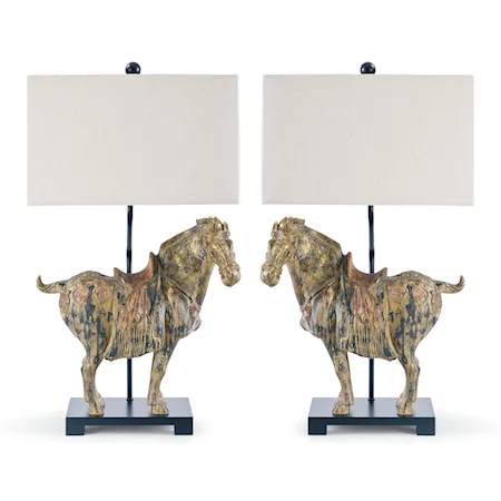 Southern Living Dynasty Horse Table Lamps