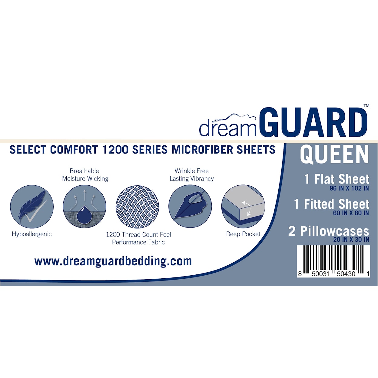 Sam's Furniture DreamGuard DreamGuard Queen Microfiber Sheets
