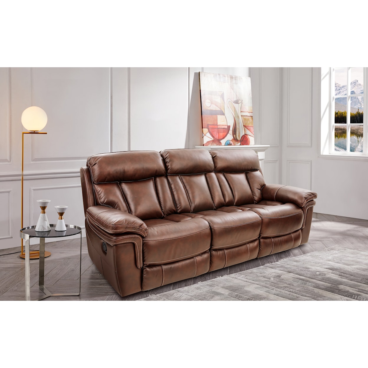 Cheers 9597 Reclining Sofa with Pillow Arms