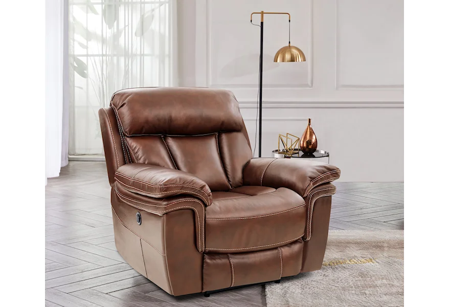 9597 Glider Recliner with Pillow Arms by Cheers Sofa at Sam's Appliance & Furniture