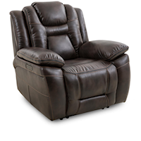 Contemporary Power Recliner with Power Headrest