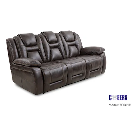 Dual Power Reclining Sofa with Power Headrests