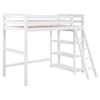 Coaster 46008 3-Shelf Wood Twin Loft Bed White