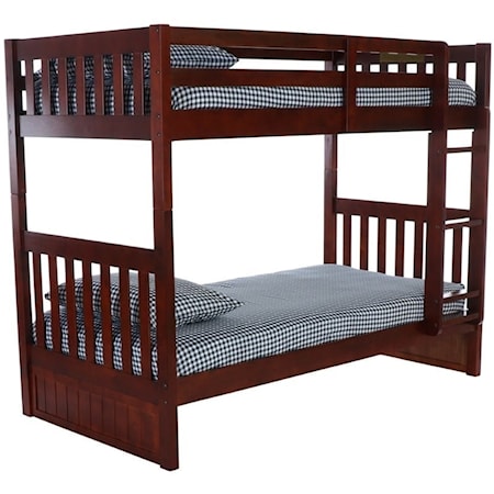 Donco 2810 Twin/Twin Bunkbed with Mattress 