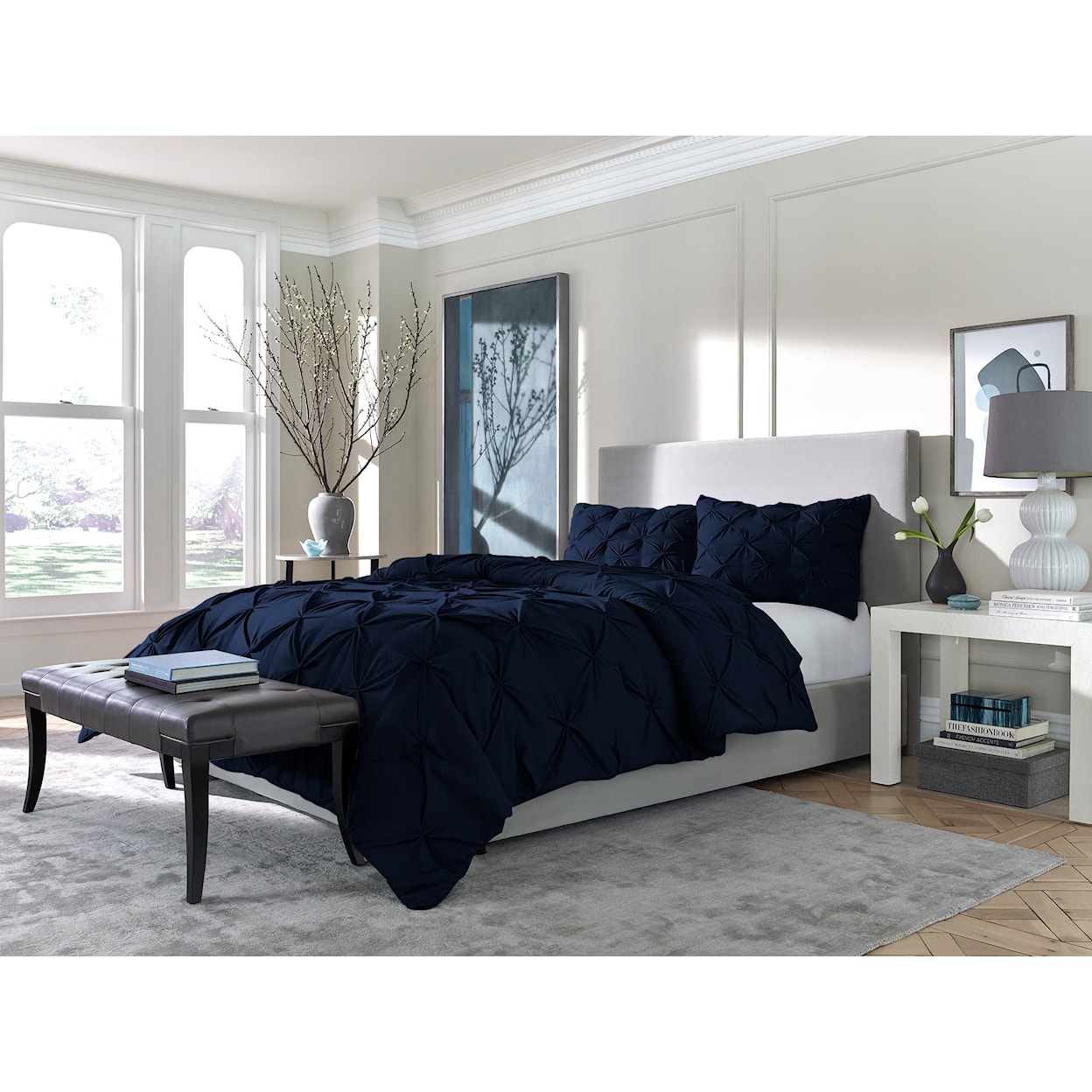 Sam's Furniture Sleep Essentials Pinch Down Alternative Queen Comforter Set