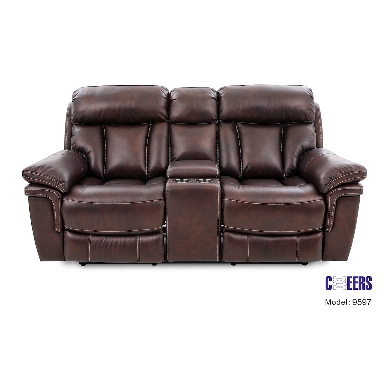 Cheers 9597 Reclining Console Loveseat