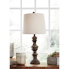 Sam's Furniture Ashley Lamps Magaly Brown Faux Wood Table Lamp