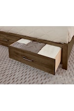 Artisan & Post Cool Rustic Rustic Farmhouse King Barndoor Bed with Storage Footboard