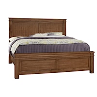Traditional Solid Wood California King Panel Bed