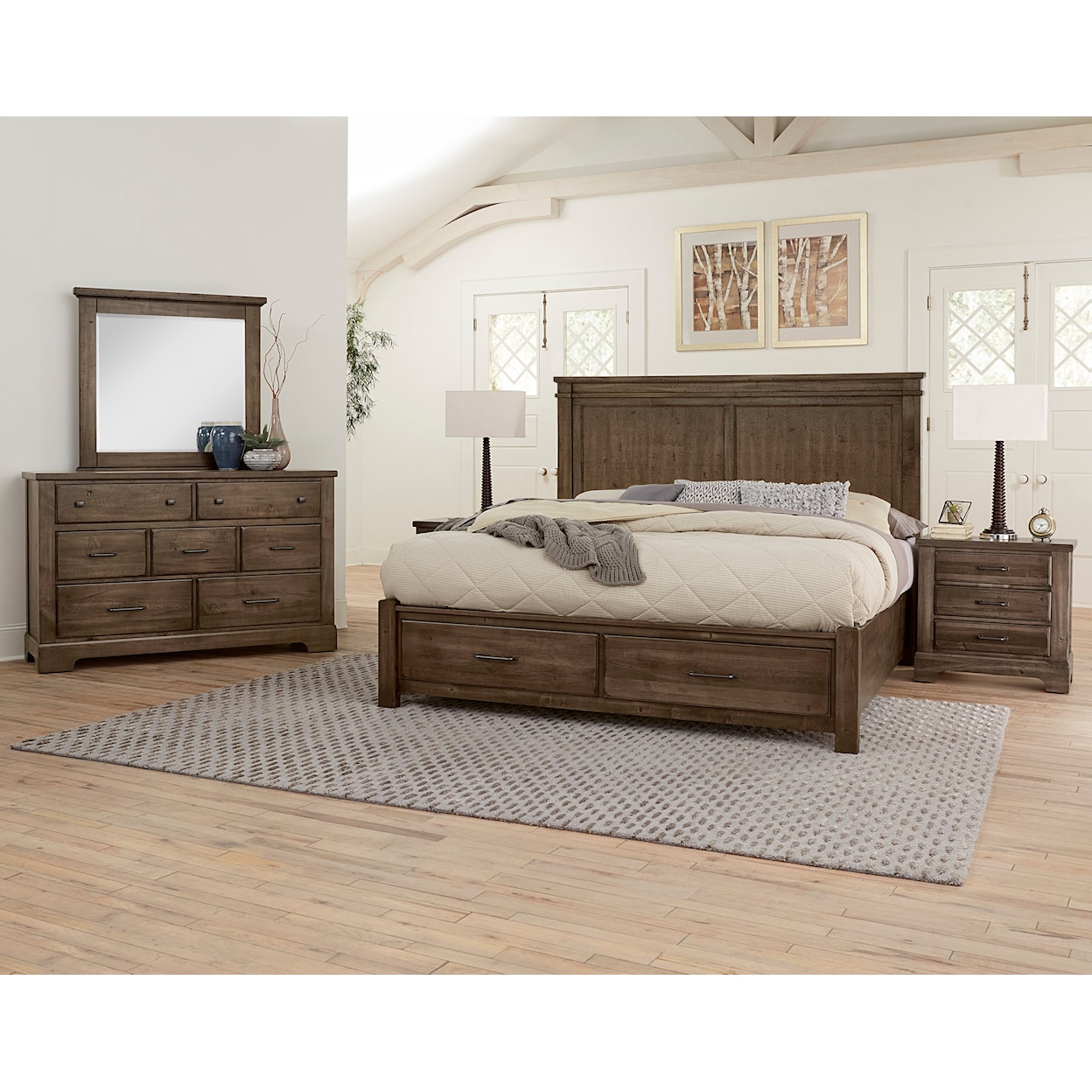 Artisan & Post Cool Rustic King Mansion Storage Bed