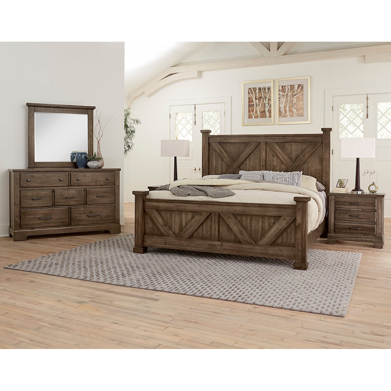 Artisan & Post Cool Rustic King Barndoor Panel Bed