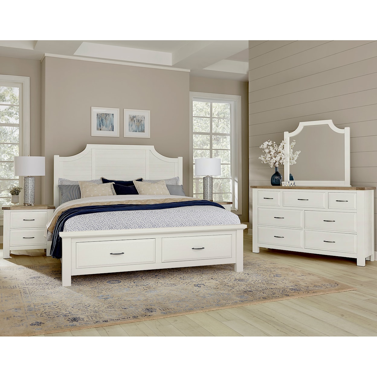 Artisan & Post Maple Road King Scalloped Storage Bed