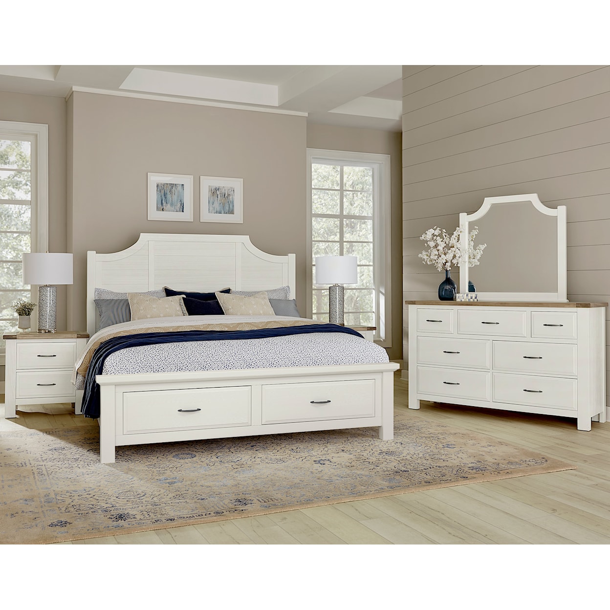 Artisan & Post Maple Road Queen Scalloped Storage Bed